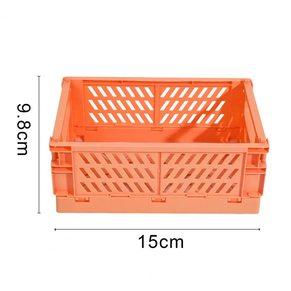 

Storage Basket Collapsible Large Capacity Plastic Foldable Home Crate Box for Daily Used