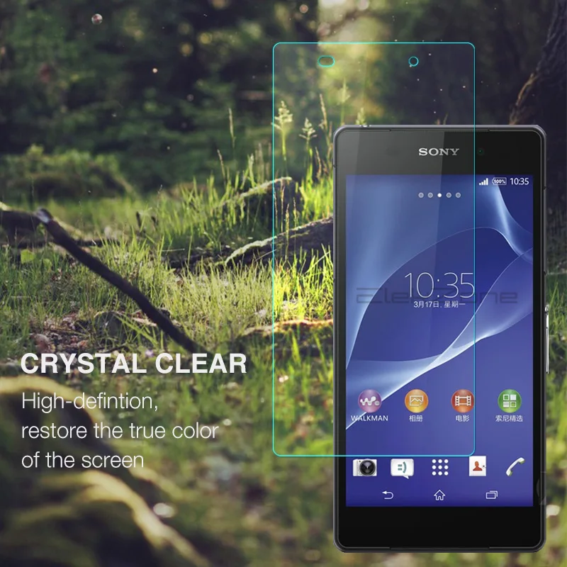 Нано-покрытие 9H HD экран телефона Закаленное стекло пленка для sony Xperia Z2 2.5D