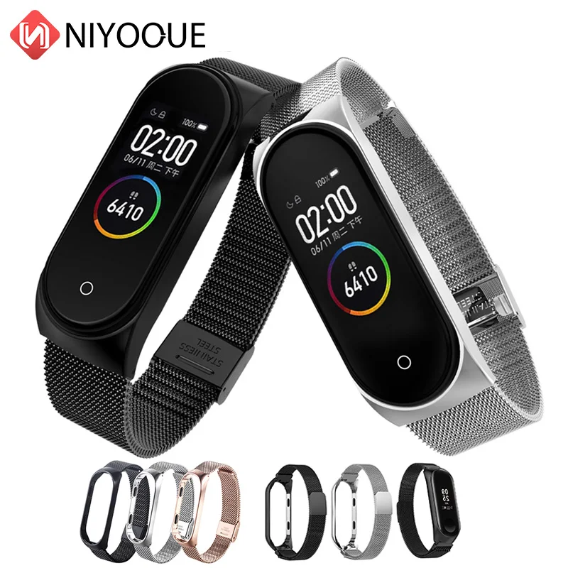 Ремешок NIYOQUE для Xiaomi mi band 4 сменный стальной ремешок mi Band 3 браслет для mi band Браслет 3 14 пригодный для носки