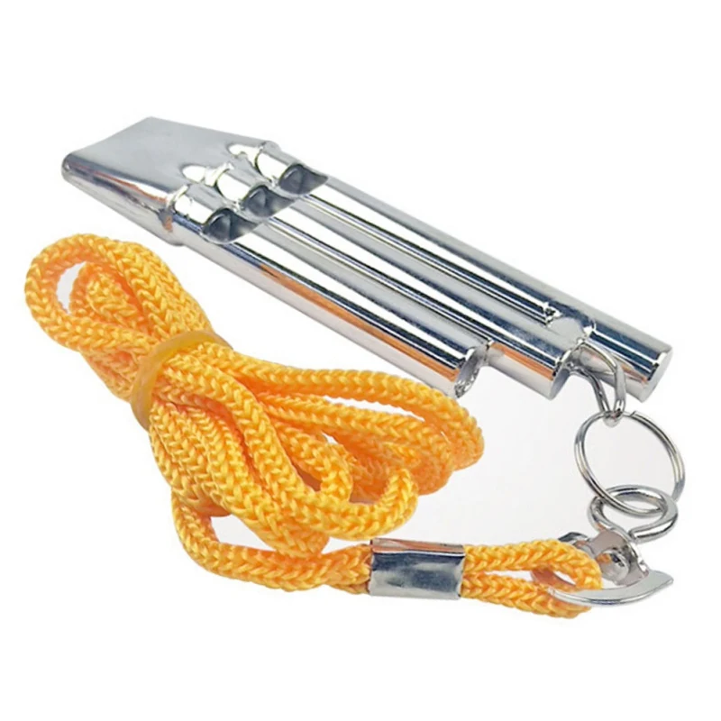 

Metal Coach Referee Whistle Lanyard Neck Rope Cord Emergency Security Outdoor Ball Sports Game Trainning Whistle