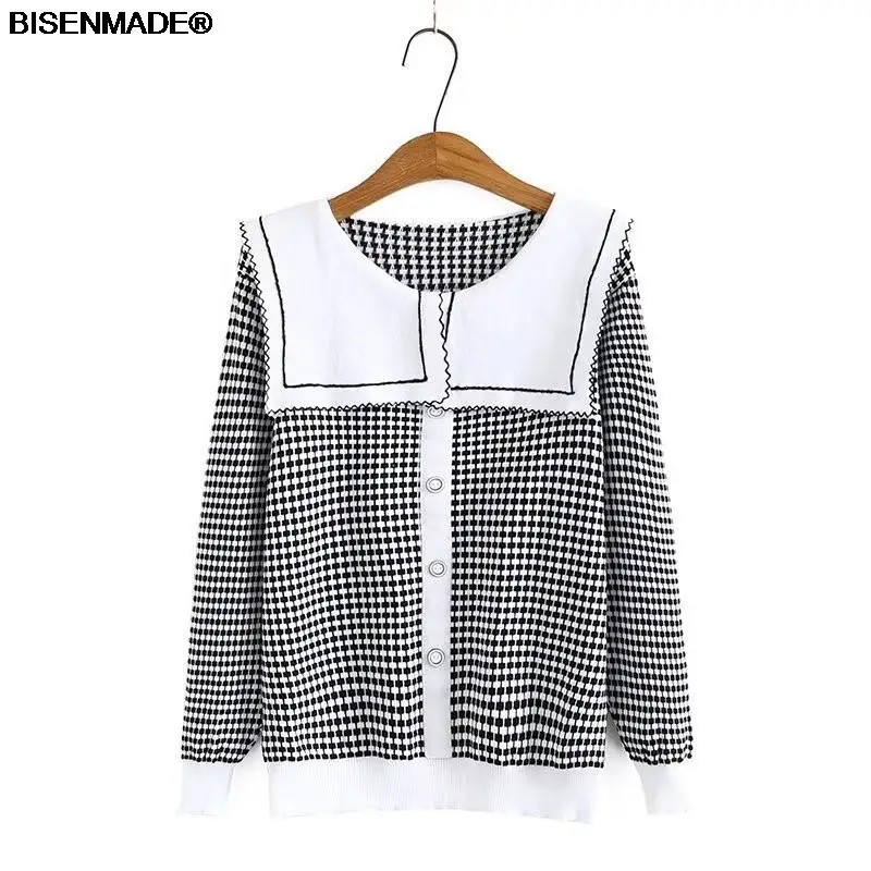 

Women Clothing Sweaters Plus Size Autumn Winter 2021 New Fashion Jumper Temperament Contrast Color Long Sleeve Knitted Pullovers