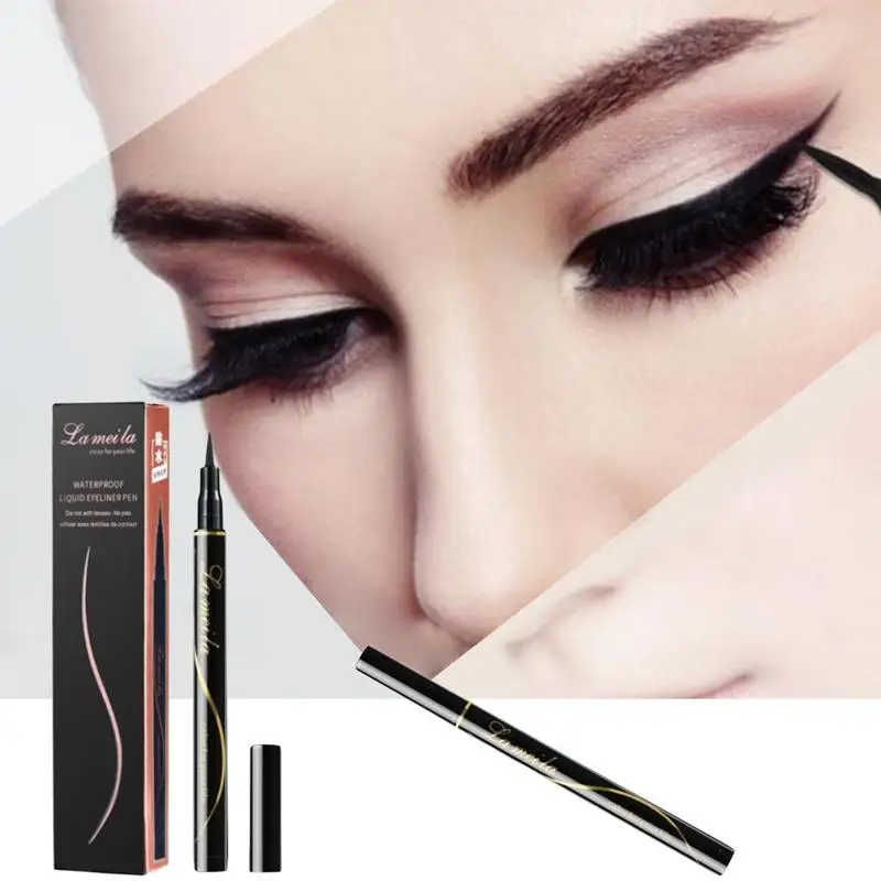 Waterproof Black Liquid Eyeliner Pencil Big Eyes Makeup Long-lasting Eye Liner Pen Make Up Smooth Fast Dry Cat Cosmetic Tool |