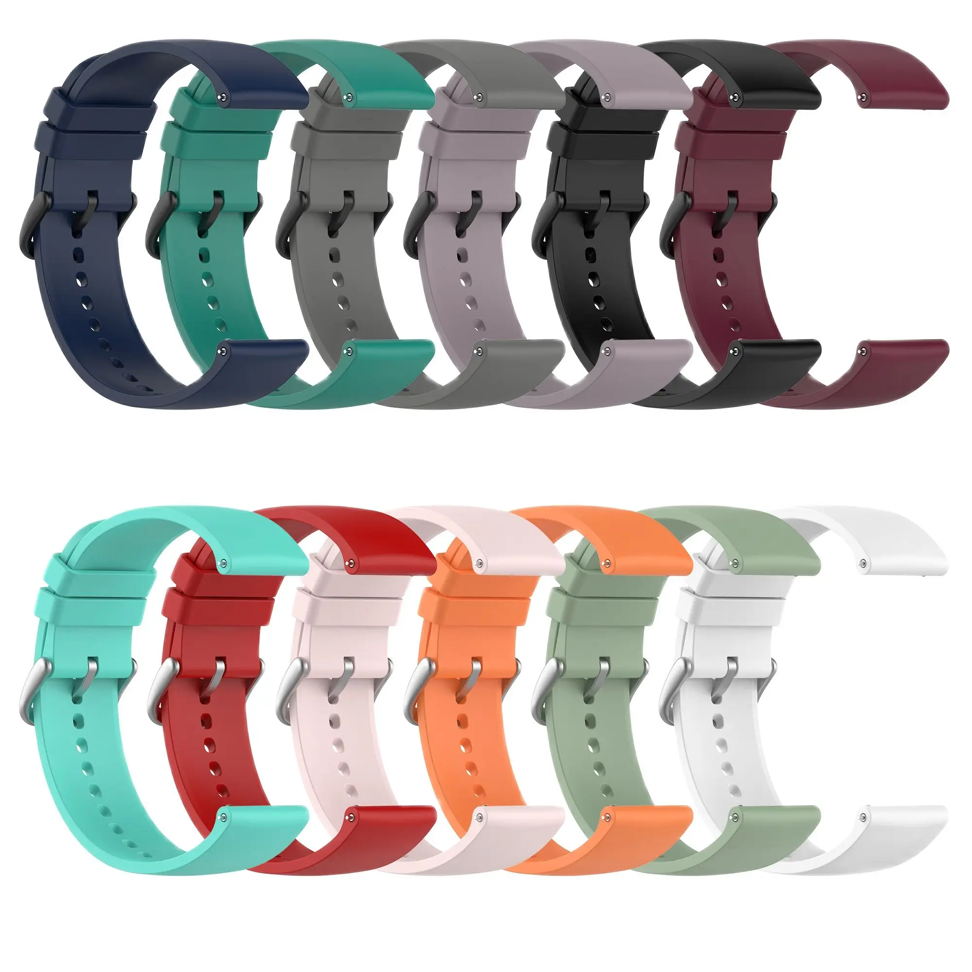 20mm 22mm Watchstrap band For Amazfit Bip U Pro / S Lite /Amazfit Stratos 3 2 2s pace Strap Sport Silicone Smart Wristbands | Наручные