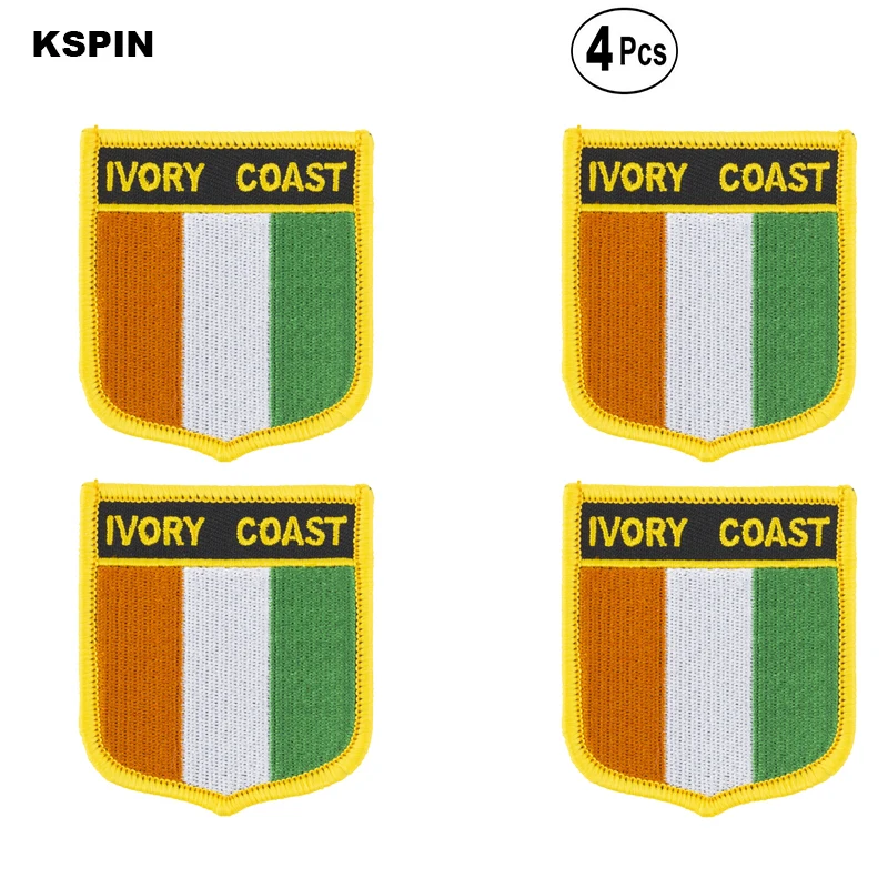 Того Shiled форма флаг нашивки с национальным флагом для одежды DIY украшения PT0051-S |