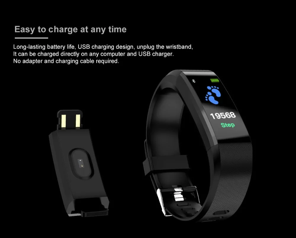 Смарт-браслет для фитнеса мужчин и женщин спортивный цифровой Bluetooth браслет с