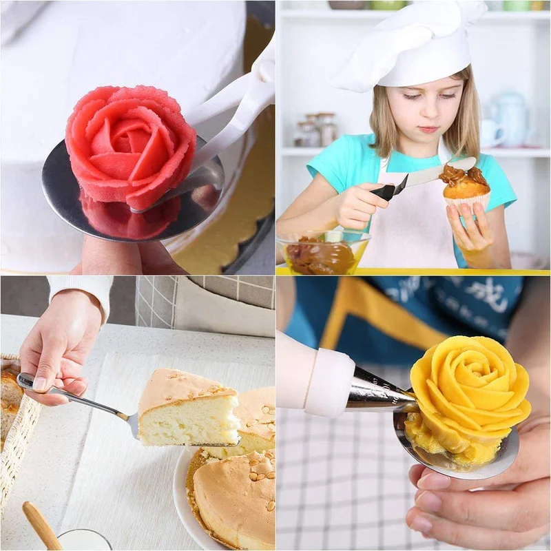 420Pcs Cake Decorating Tools Set Russian Decorated Paper Cup Nozzle Pastry Bag Spatula Carved Pen Fondant Tool Measuring Spoon | Дом и сад