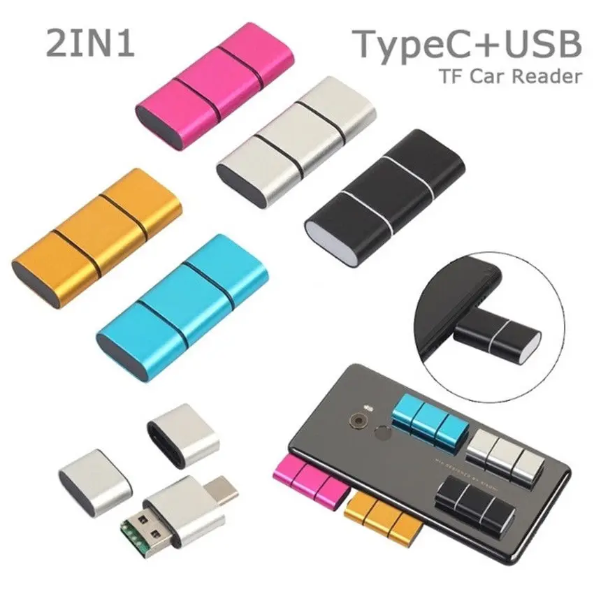 otg type c к usb 20 высокоскоростной micro sd tf ми
