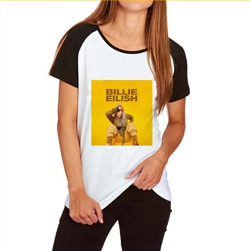 Kpop Billie Eilish Футболка Harajuku вентиляторы белый хлопок для мужчин Camiseta Mujer Лидер