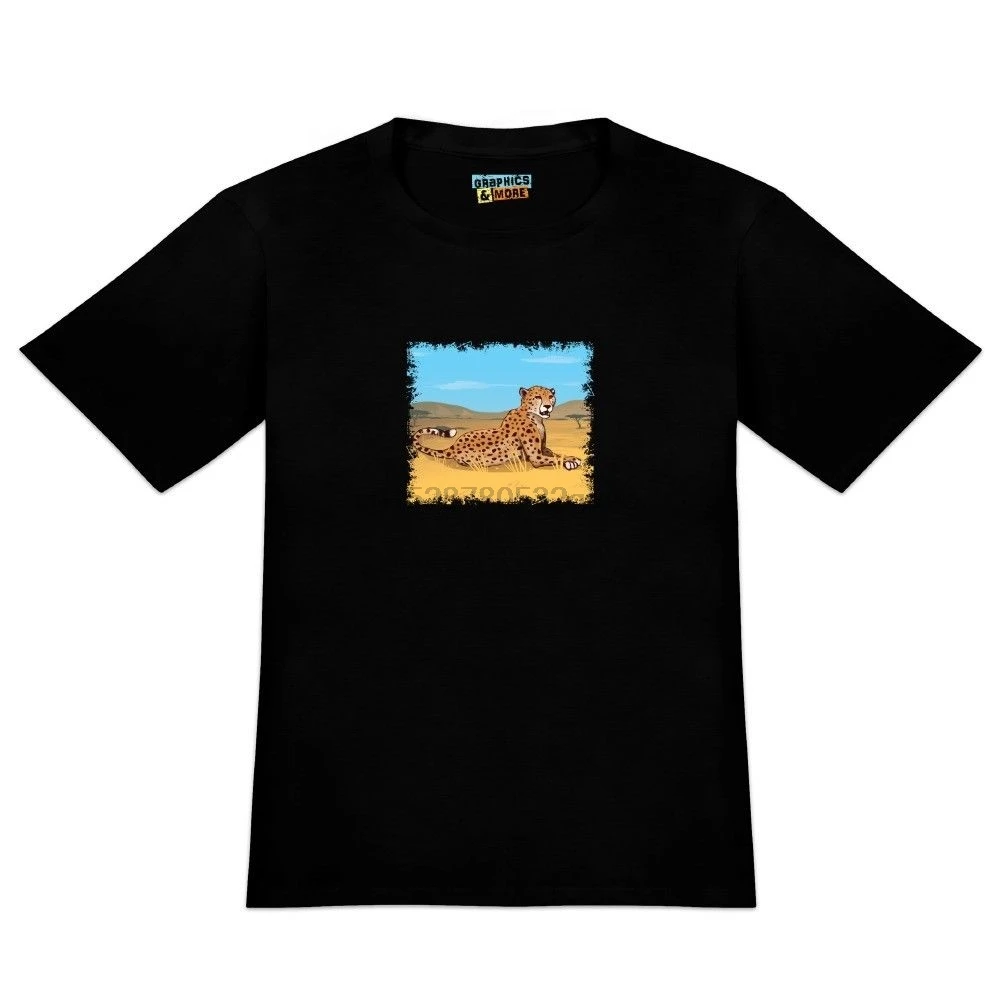 Новая мужская футболка с гепардом африканской саванны | Мужская одежда