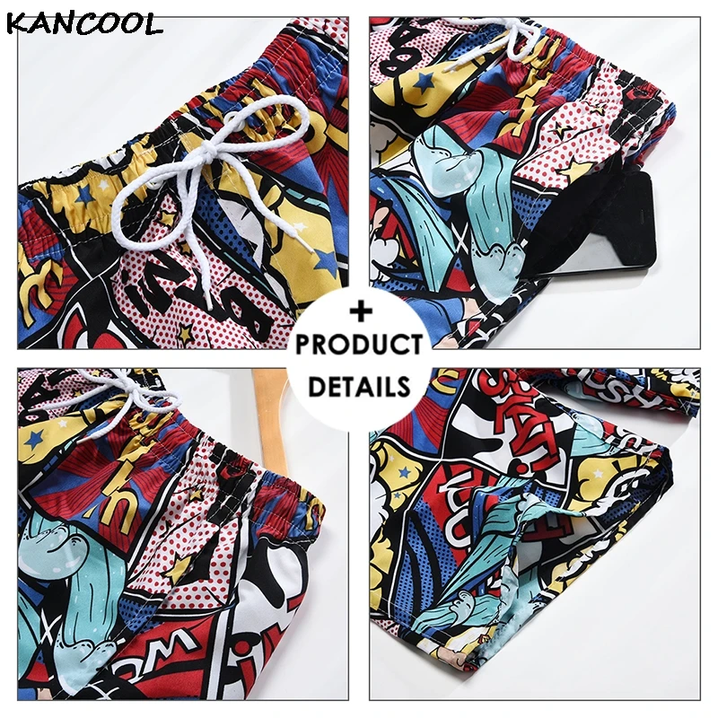 

KANCOOL Summer Wholesale Men's Board Casual Shorts Beach Short Surfing Bermudas Masculina De Print Men Boardshorts Quick Dry