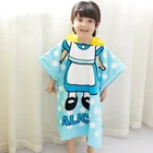 Носимое полотенце с капюшоном Детская накидка пляжное полотенце мультяшное мягкое банное полотенце с принтом принцессы Детское многофункциональное полотенце с единорогом