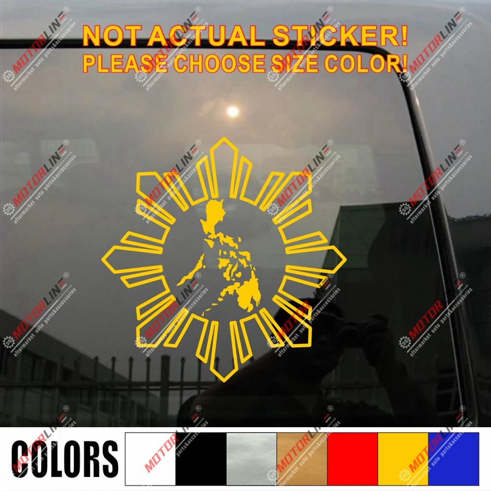 Филиппины карта флаг солнце наклейка с символом стикер автомобиля винил выбрать