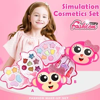 cute monkey shape kids makeup set safety washable cosmetic pretend play beauty princess toys for children girls birthday gifts
