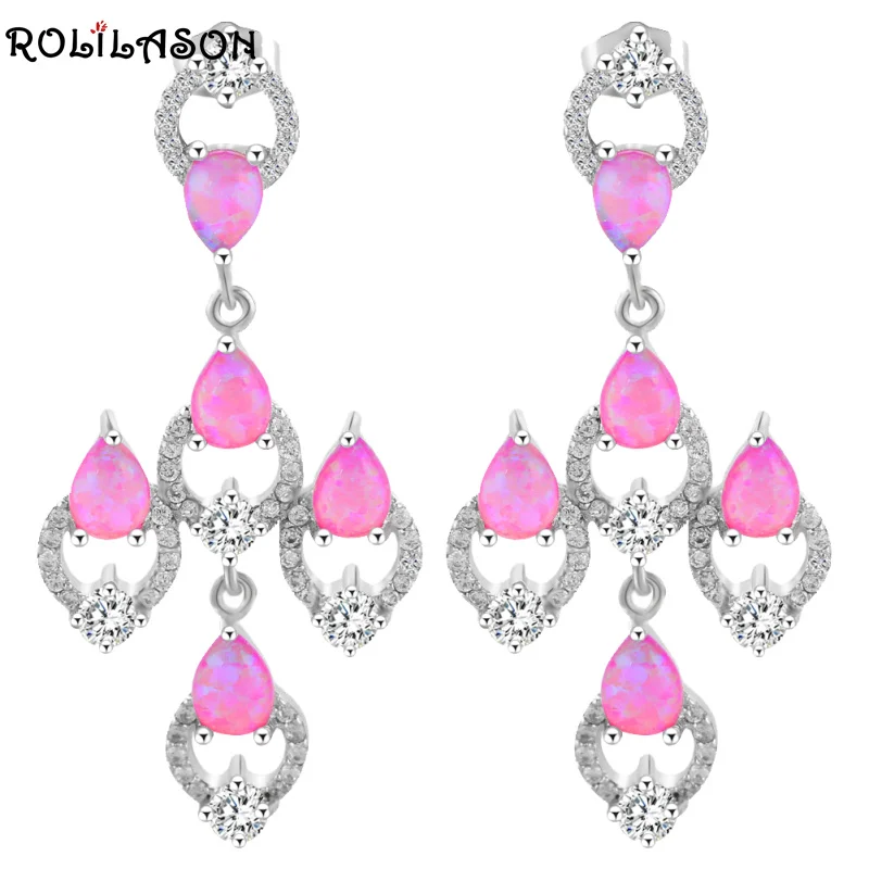 

Roilason замечательный красный огненный опал серебряные Висячие серьги Высокое качество Горячая Распродажа модные опаловые ювелирные изделия...
