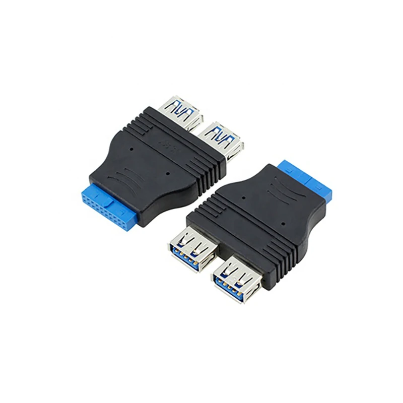 Двойной порт USB 3 0 для материнской платы Внутренний 20-контактный разъем адаптер