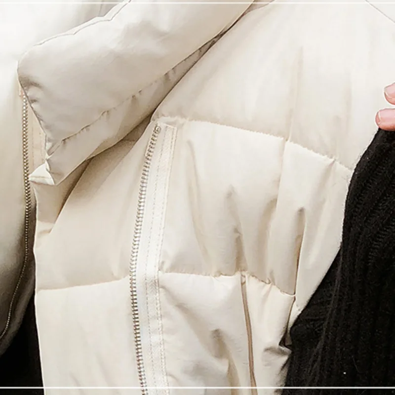 

2020 Winter Women's Plus Size Cotton-Padded Clothes Waistcoat Korean Slim-Fit Drawstring Ladies Vest Jacket Chalecos Para Mujer