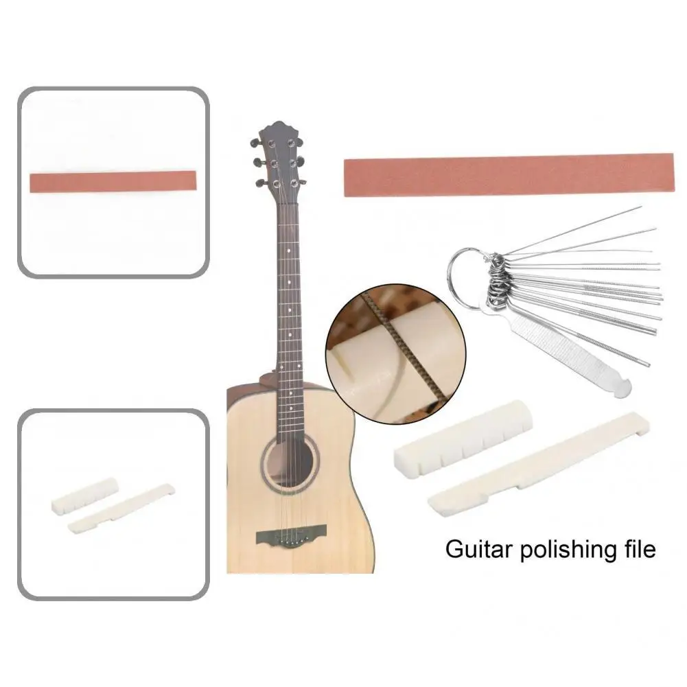 

Guitar Nut Files Set Solid Versatile Simple Operation Needle Files Circular Cross Section Set