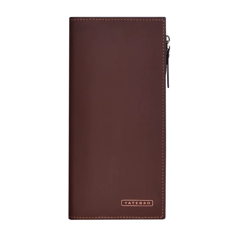 

NO.ONEPAUL Men's long three-fold zipper buckle clutch bag Korean version of the tide multi-card large-capacity mobile phone bag