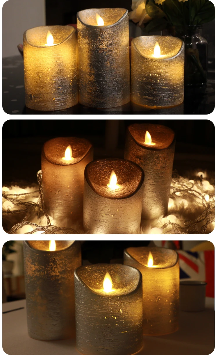 LED Electronic Dancing Flameless Candle Light Simulation Candle Battery Operated Wedding Festival Home Decor Water Ripple lamp