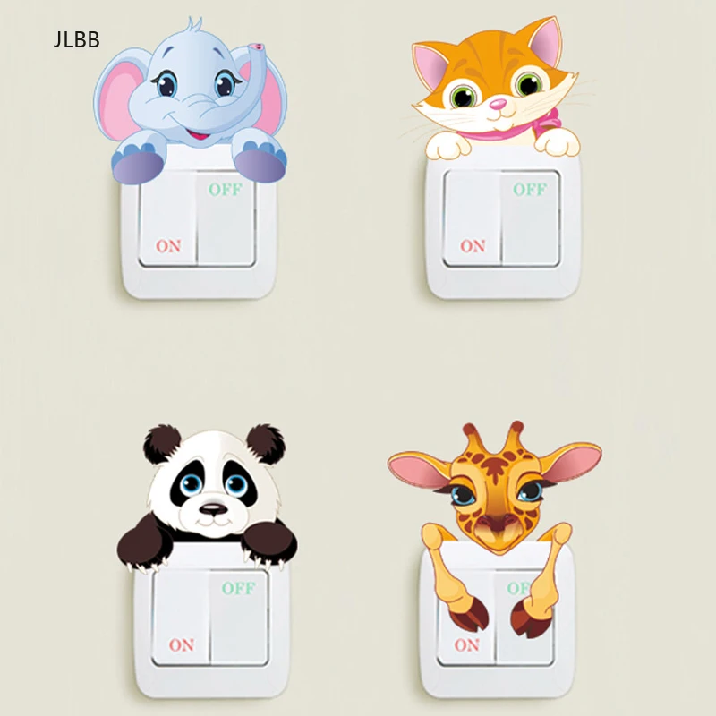 С рисунком в виде симпатичного слона котенок Панда Гнездо настенный выключатель