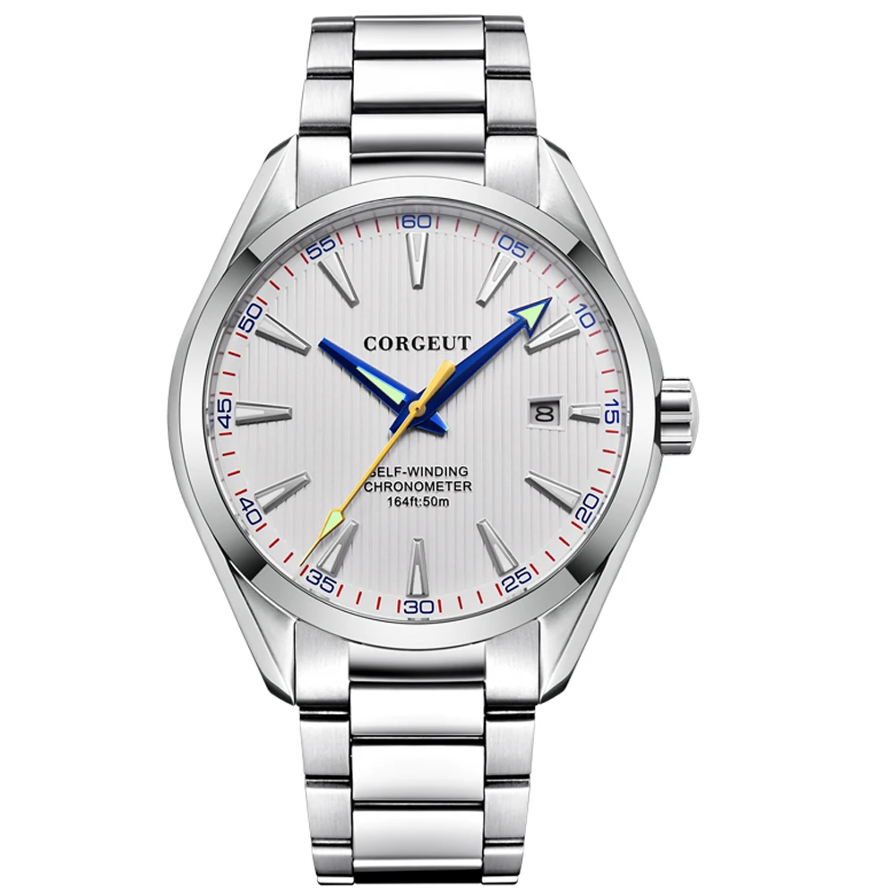 

41mm Corgeut Stainless Steel Miyota 8215 Automatic mechanical wristwatches Sapphire Glass Diving Men's Watch Luminous