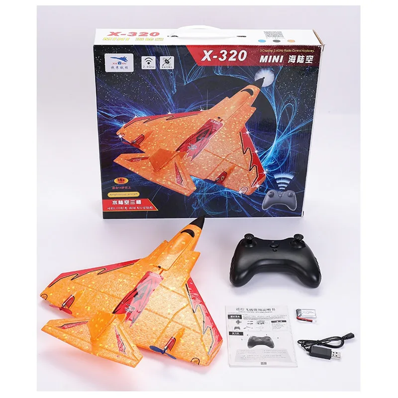 

Mini X320 320mm Wingspan EPP Mini RC Airplane RTF 2.4Ghz GYRO J11 Park Plane with Remote Controller LED Battery Outdoors Plane