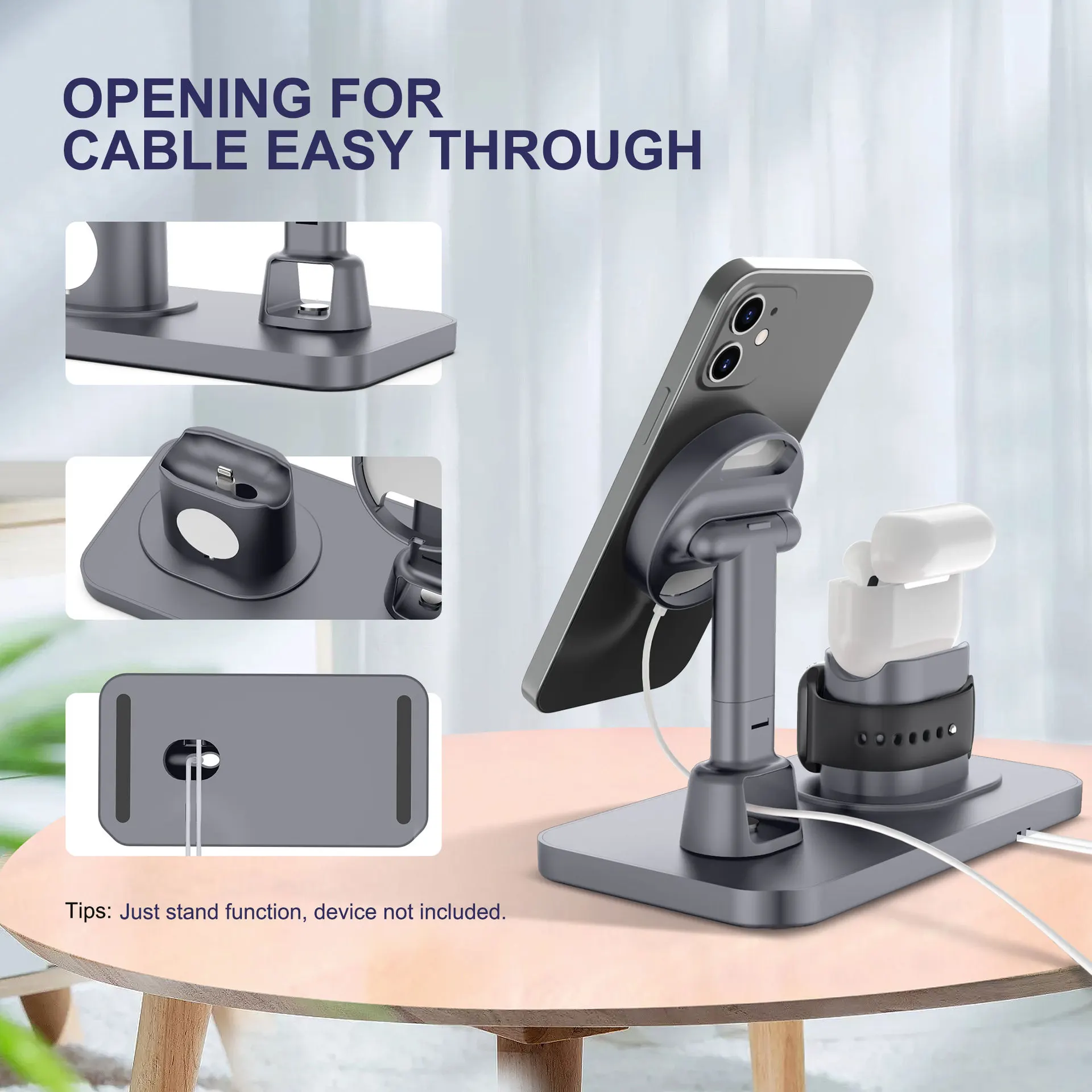 3 in 1 phone holder for iphone 12 mini pro max desk phone stand charging dock station for apple watch 6 5 4 airpods por free global shipping