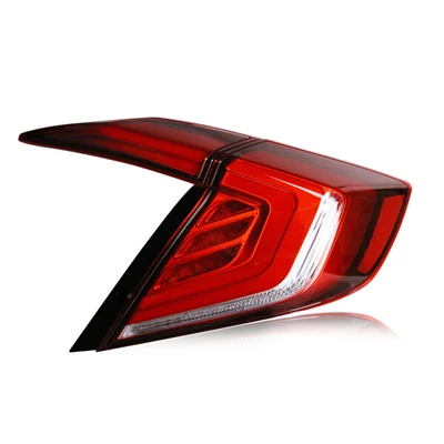 Type two 4pcs Red Vland светодиодные задние лампы для Honda Civic светодиодные задние фонари крест задний багажник крышка лампы drl+ сигнала+ Тормозная+ обратный - Цвет: Type two 4pcs Red