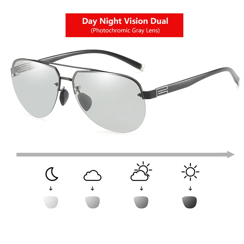 

Солнцезащитные очки Спортивные фотохромные мужские линзы ночного видения для вождения поляризационные уличные солнцезащитные очки UV400 дл...