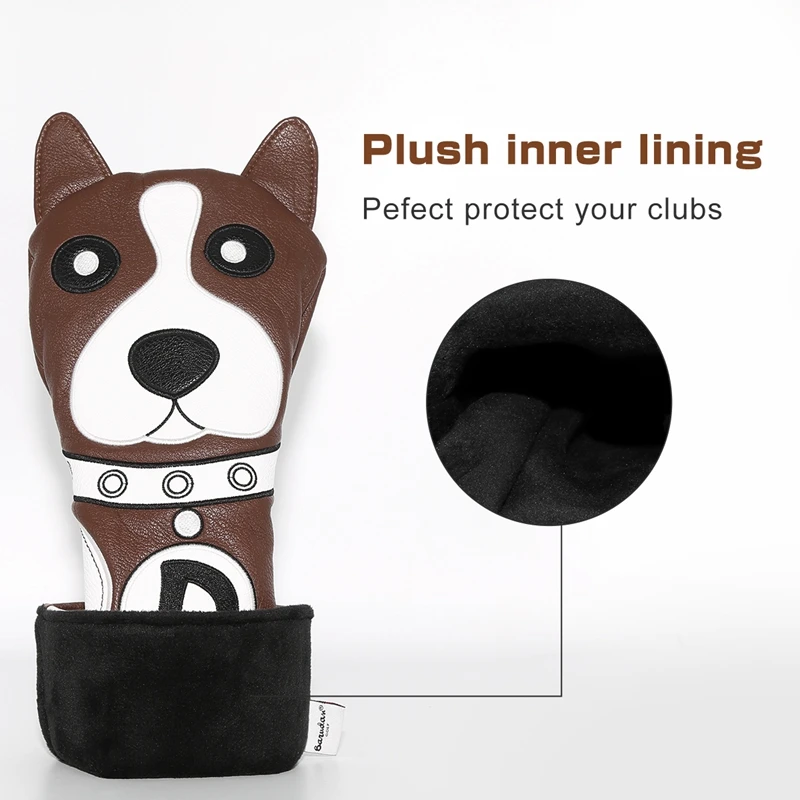 Набор головных уборов для гольф клуба милый коричневый Чехол гольфа Деревянный