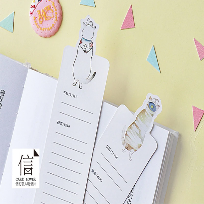 30 шт./упак. с мультяшным котом ралли Alien Закладка для книги милые студенческие