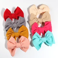 60pcs 13cm 5 1 new hot sell seersucker waffle boutique hair bows for headbands hair bow for hair clips accessories