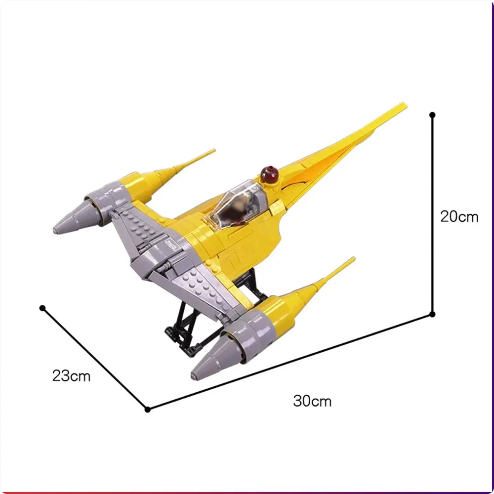 

Star Series Wars Space Battleship Model Diy Building Blocks N-1Starfighter Moc Brick Toys Spaceship Wars Kids Boy Birthday Gift