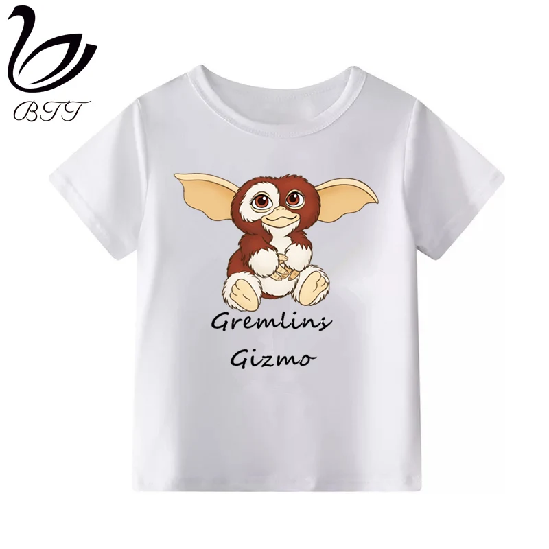 C Gremlins Милая футболка для детей детская одежда с короткими рукавами вечерние футболки с забавными рисунками для мальчиков и девочек - Цвет: C
