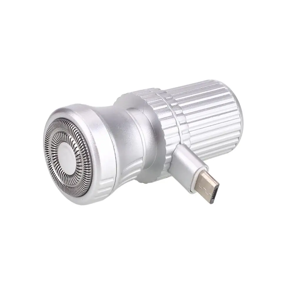 silver for Android Телефонная бритва для бритья, бритва для мобильного телефона, USB, для подключения телефона на открытом воздухе, портативная бритва, мини-бритва - Цвет: silver for Android