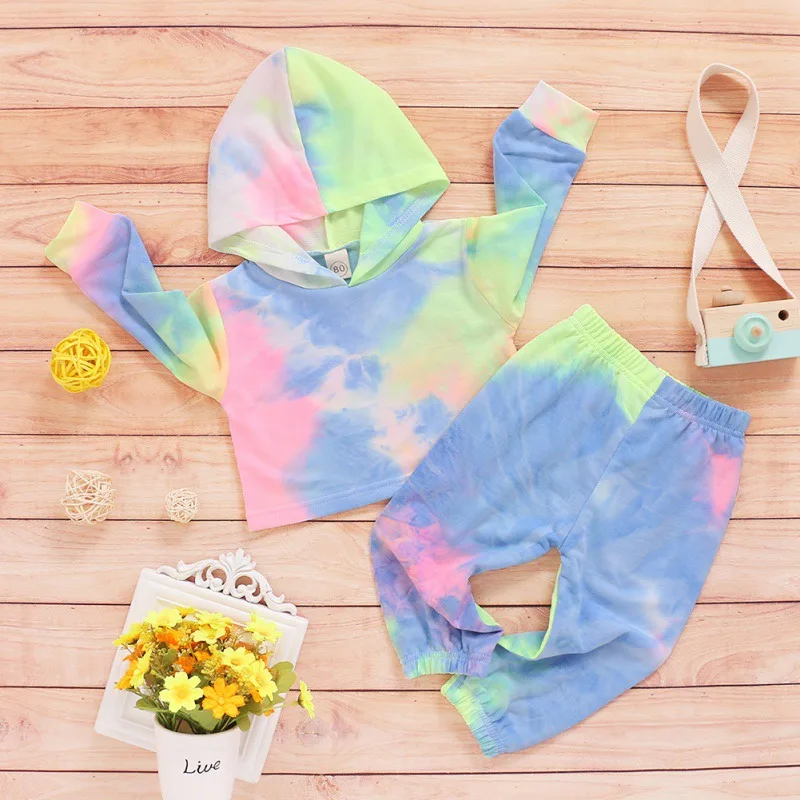 Резинки для девочек из хлопка комплект одежды малышей детская блузка и штаны