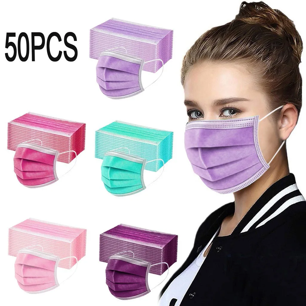 50 шт. одноразовая маска для лица унисекс Mondmasker ушной рот маски нетканый