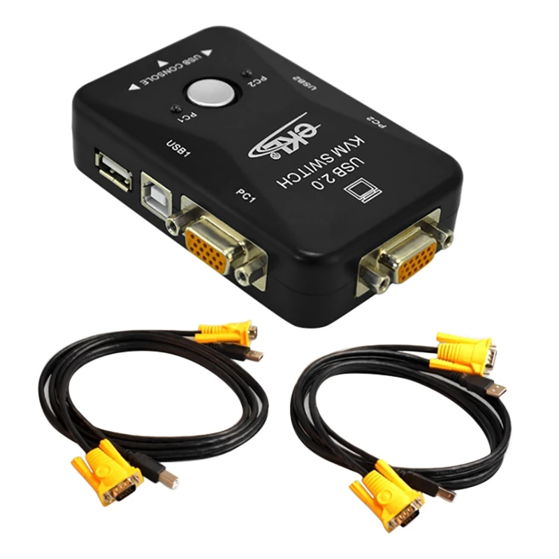EKL-21Ua 2-Порты и разъёмы USB VGa Kvm переключатель 2-полосная компьютер Переключение с