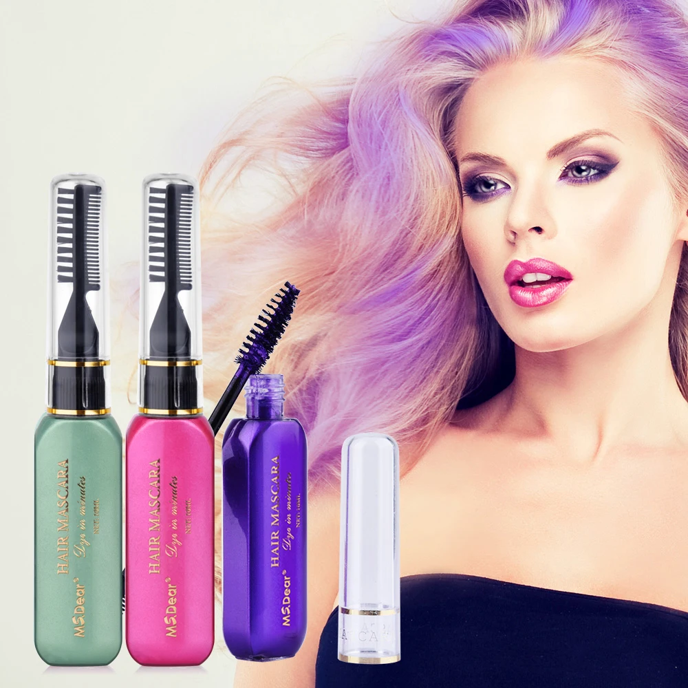 Моющаяся Временная Краска для волос Меловая краска тушь ресниц детей мужчин и