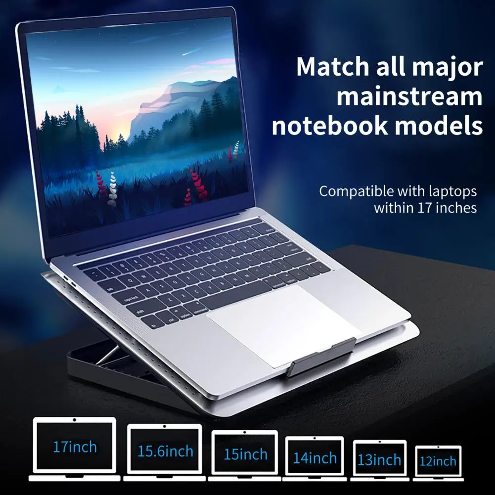 aluminum alloy practical gaming notebook cooler portable laptop cooler stand powerful for desktop free global shipping
