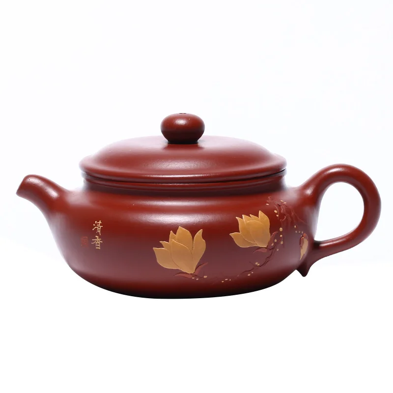 

Yixing raw ore Dahongpao purple clay teapot
