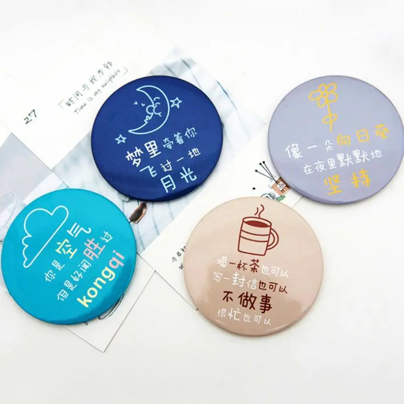 Мода мультфильм прекрасный портативный компактное зеркальце для макияжа