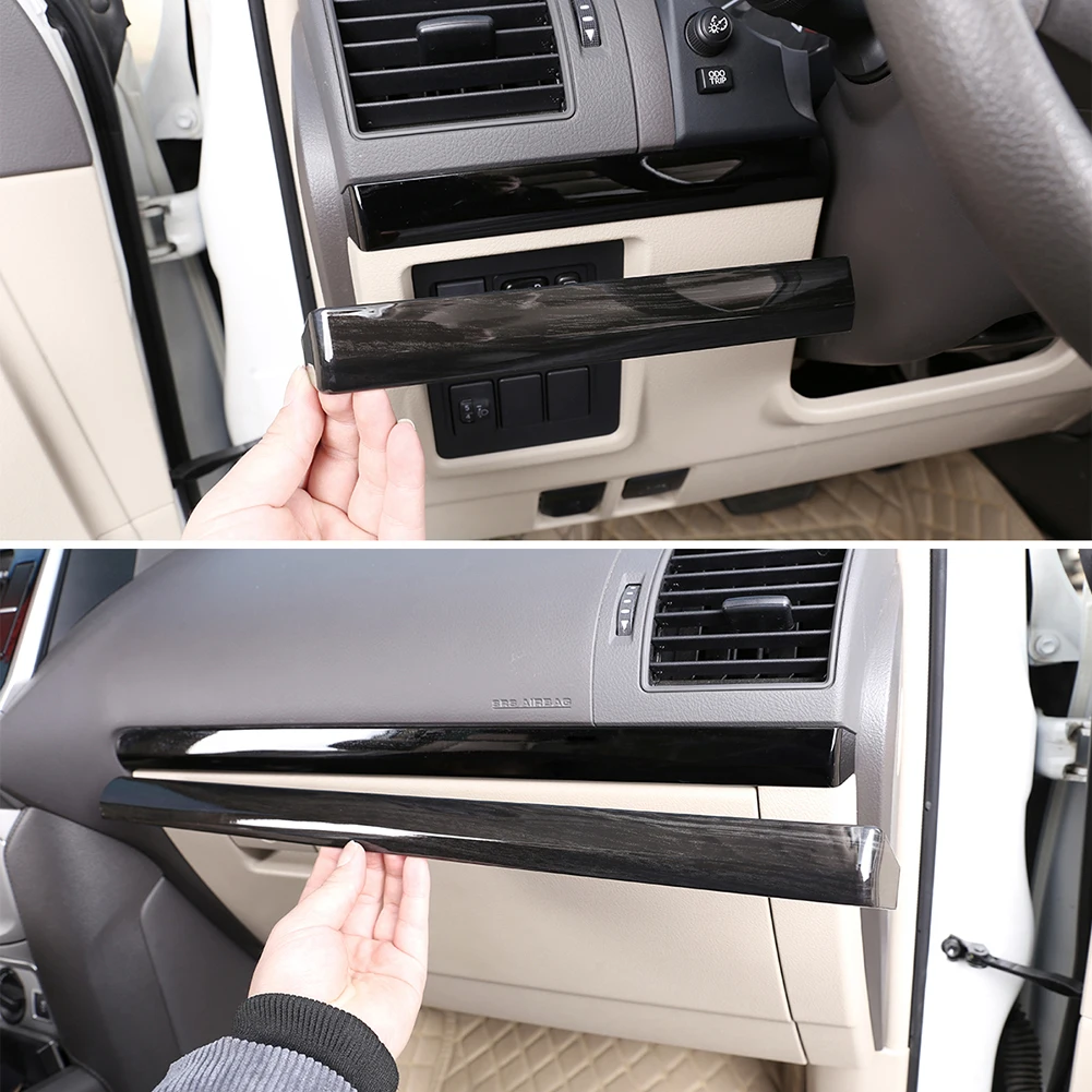 Отделка для салона автомобиля Toyota Land Cruiser Prado FJ150 150 2010 18 LHD из АБС пластика с черной