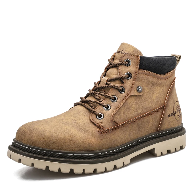 

Мужские рабочие ботинки Martin, повседневная обувь с высоким берцем из вулканизированной кожи, зима 2021, большой размер 47, уличная кожаная мужск...