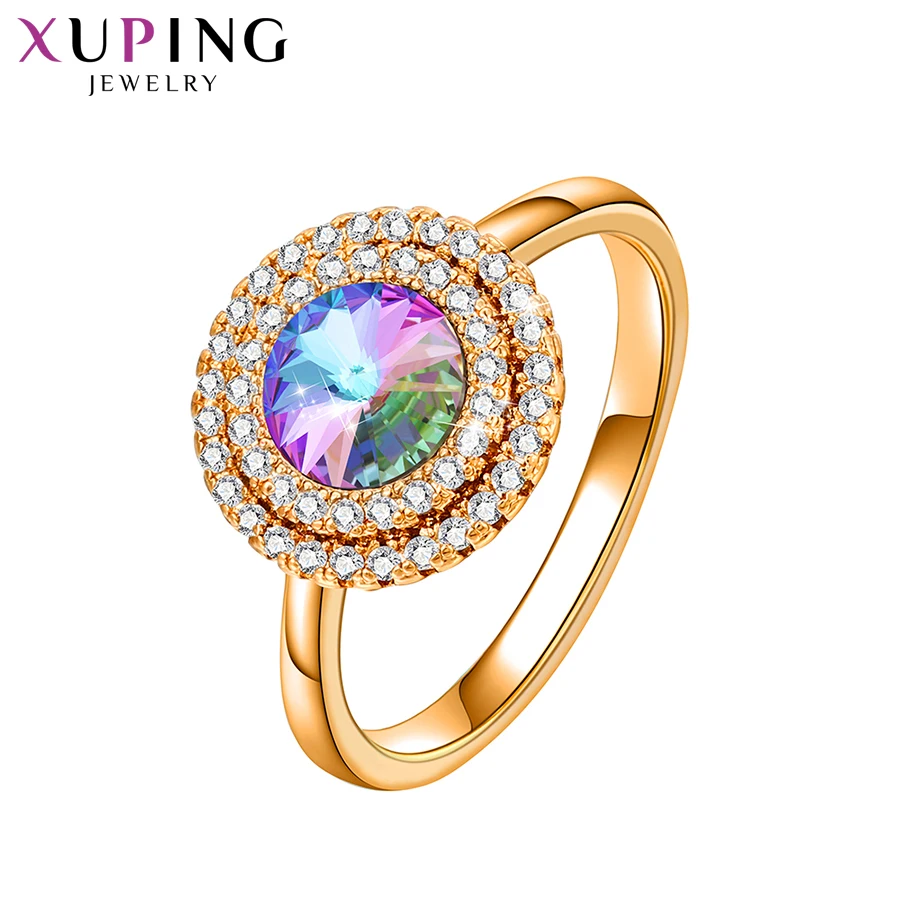 От бижутерии Xuping модное женское кольцо с кристаллами Европейского Стиль