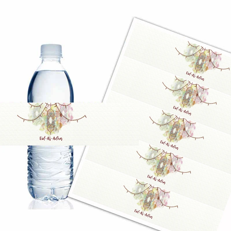 Eid Al Adha Bottle Label Traditional Muslin Sheep Holidays Kaaba Wrapper Party Supplies 1 order | Дом и сад