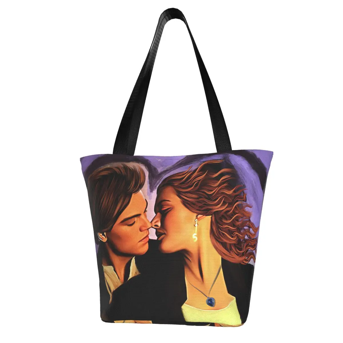 Titanic Jack And Rose Shopping Bag Aesthetic Cloth Outdoor Handbag Female Fashion Bags