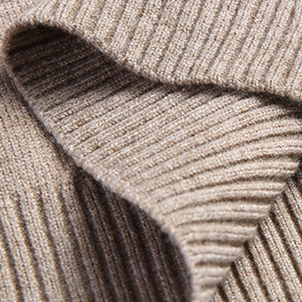 

Chic Men V Neck Long Sleeve Color Block Pullover Knitwear Elastic Slim Sweater Men's pattern patchwork round collar warm knit