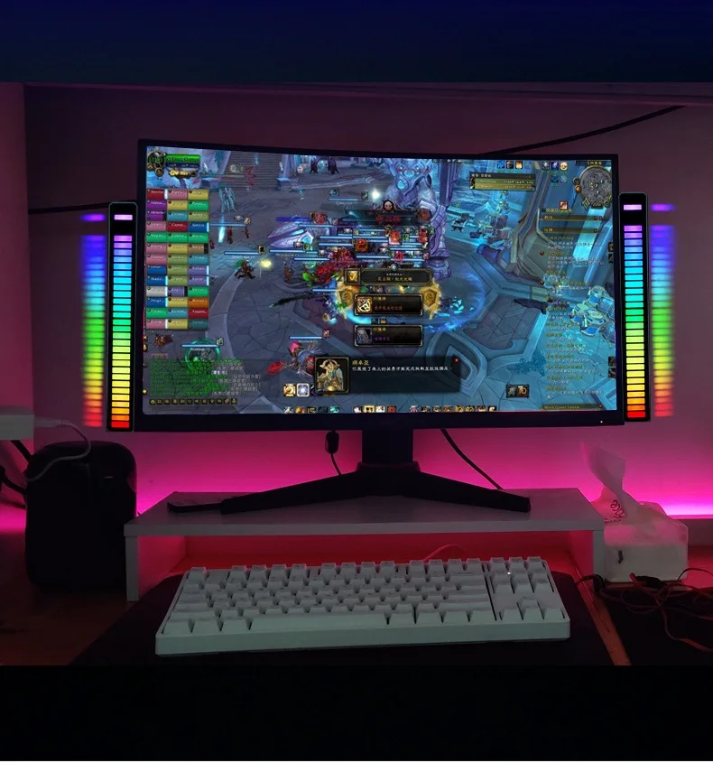 Светодиодный звукосниматель с голосовым управлением музыкальный прожектор в