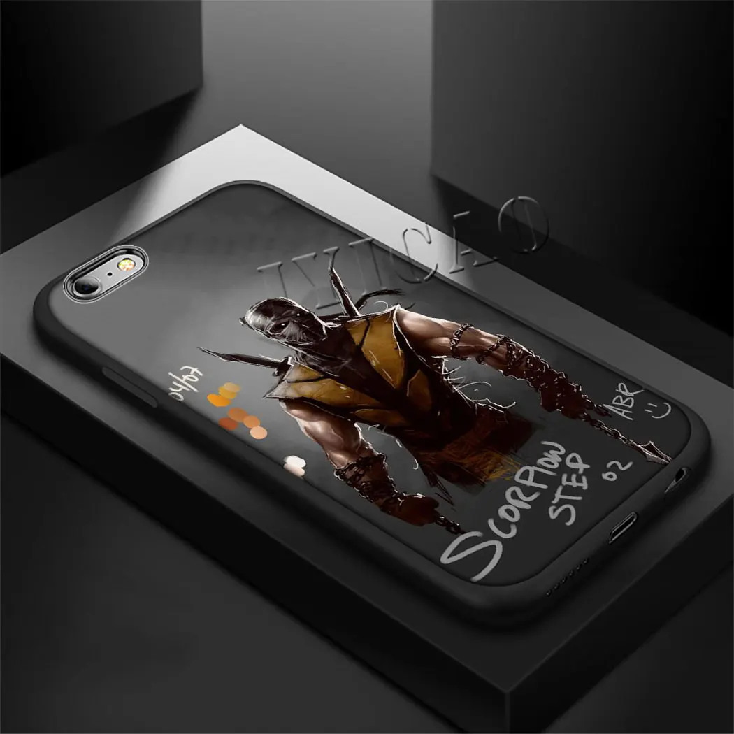 IYICAO Scorpion In Mortal Soft Silicone Phone for iPhone X XS XR Max 6 6s 7 8 Plus 5 5s SE 10 11 pro max Cover |